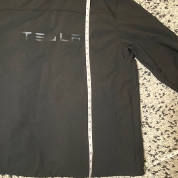 Tesla Men's Black Soft Shell Jacket Logo Full Zip Large Employee Windbreaker - Picture 14 of 15